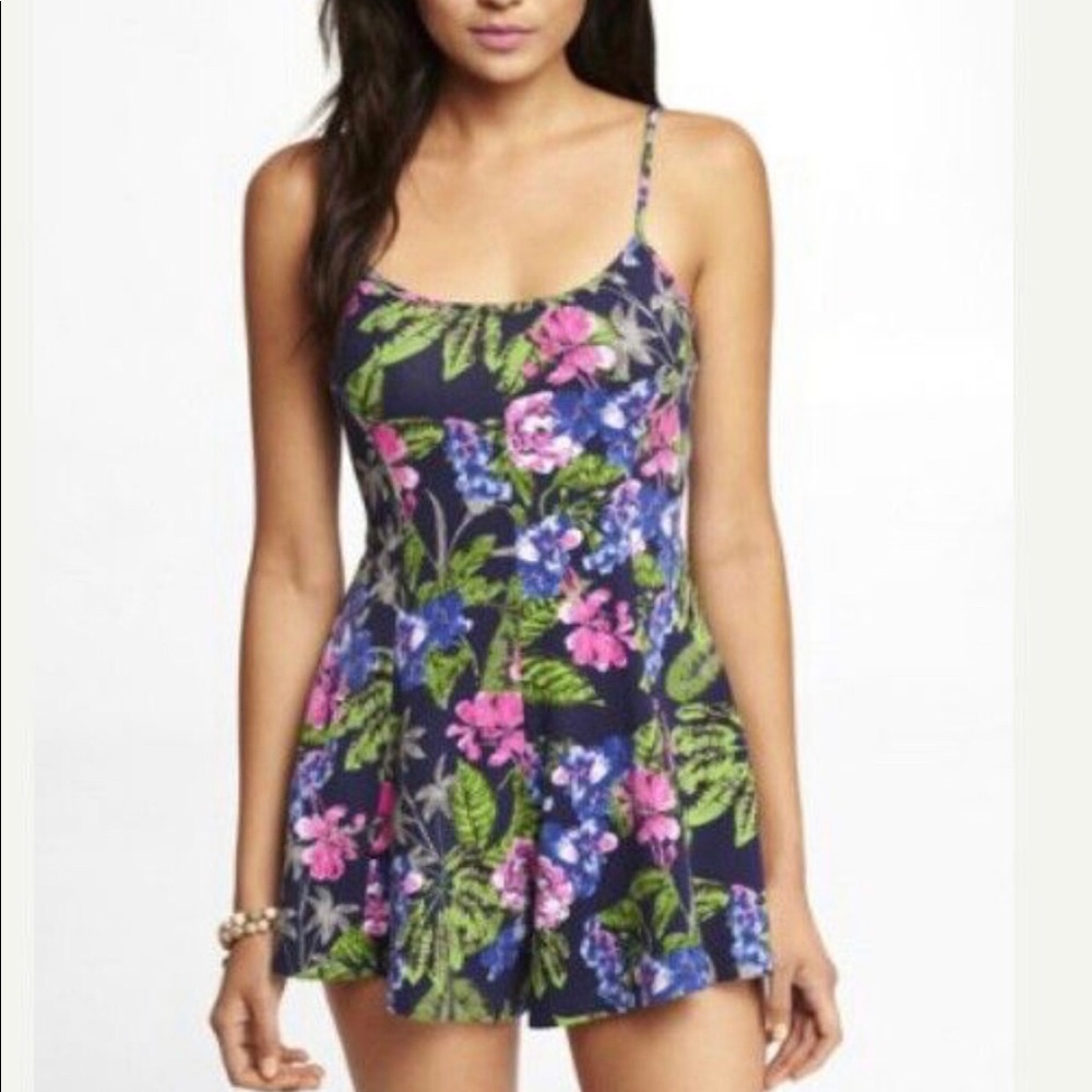 Aloha Hawaii Tropical Print Stretch Cotton Romper